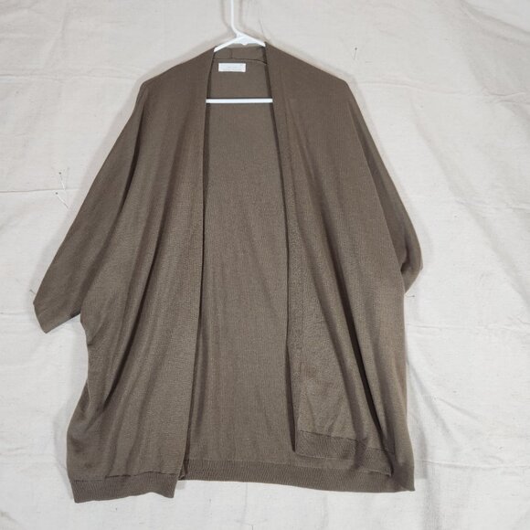 Oak + Fort Cardigan Womens Medium Open Front Earthy Green Buttonless Sweater - Picture 1 of 15